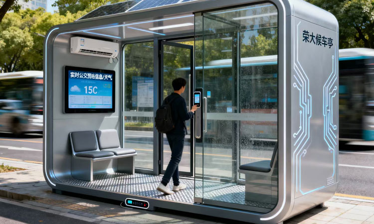 封闭式候车亭 封闭式候车亭